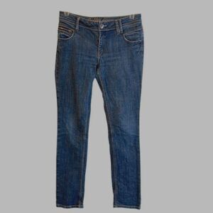 Indigo Denim Jeans Size 8L Long Skinny Leg Blue